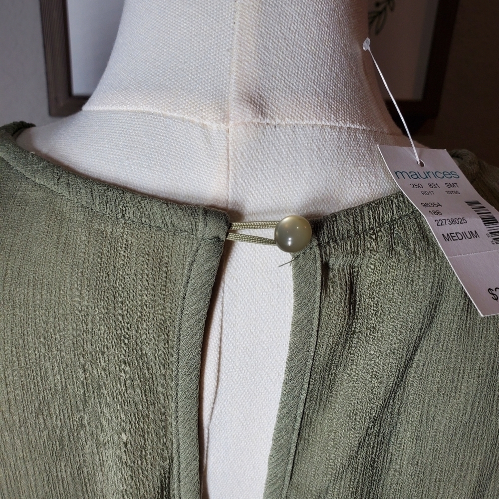 NWT Maurices Lace Trim Sleeveless Blouse Tank Top Women's Size Medium - Picture 14 of 16
